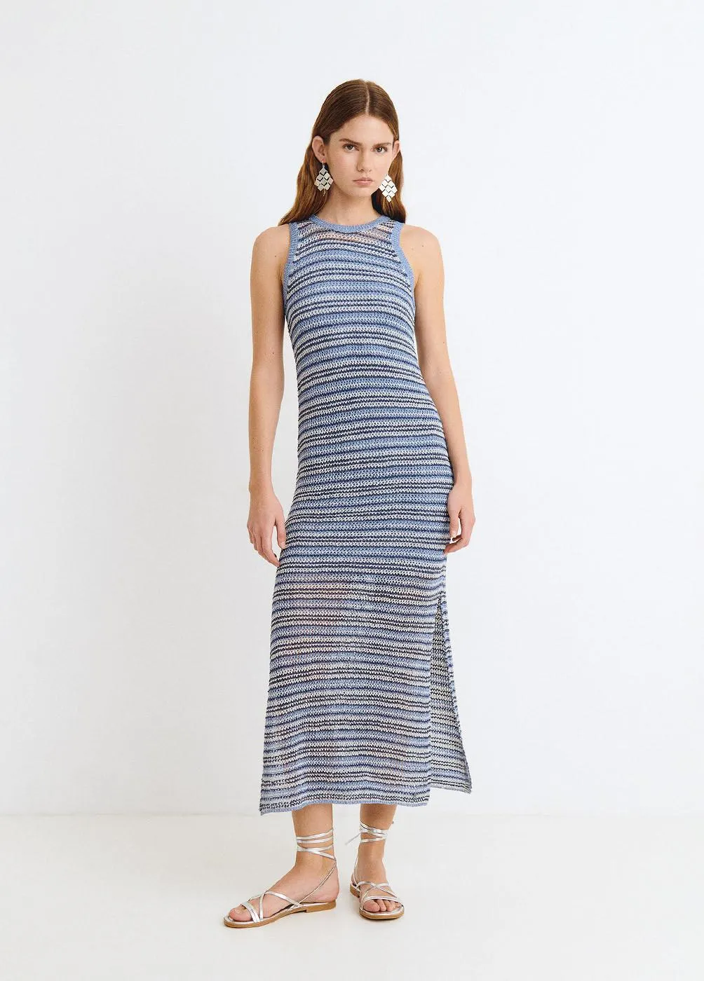 Vestido rayas halter