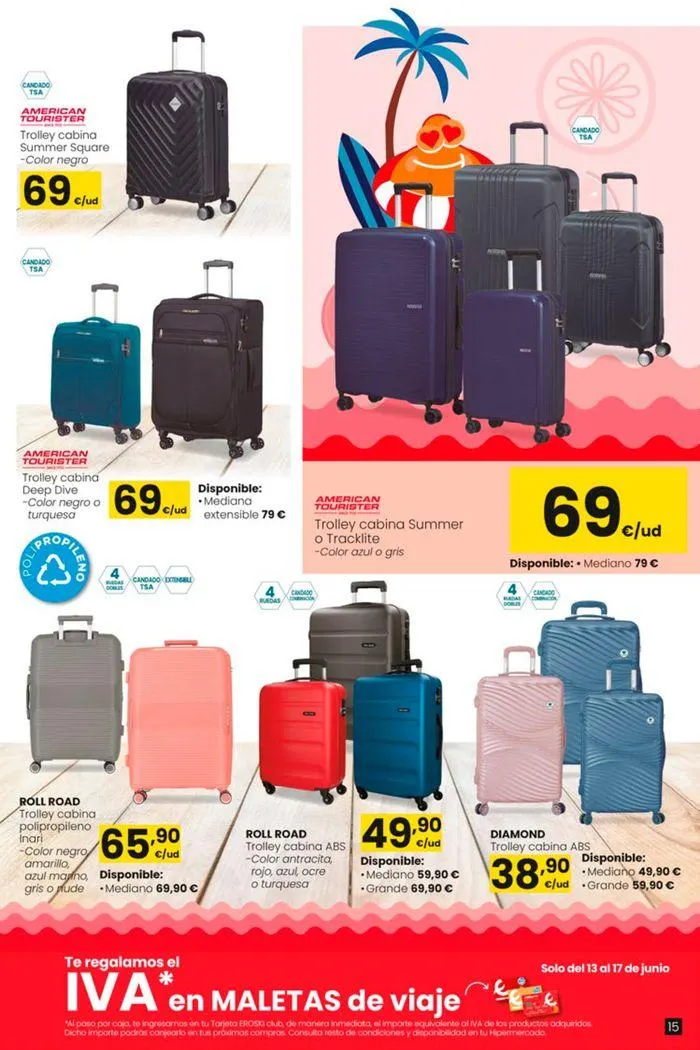 Catálogo de Vive el verano HIPERMERCADOS EROSKI 13 de junio al 10 de julio 2024 - Página 15