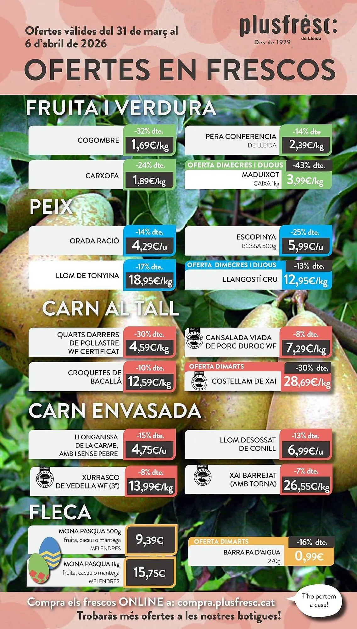 Catálogo de Folleto Plusfresc 31 de marzo al 6 de abril 2026 - Página 1