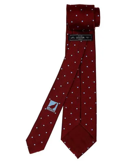 Corbata lunares Burdeos/azul