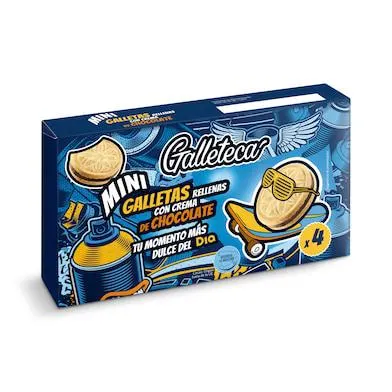 Galletas rellenas de crema de chocolate Galleteca caja 176 g