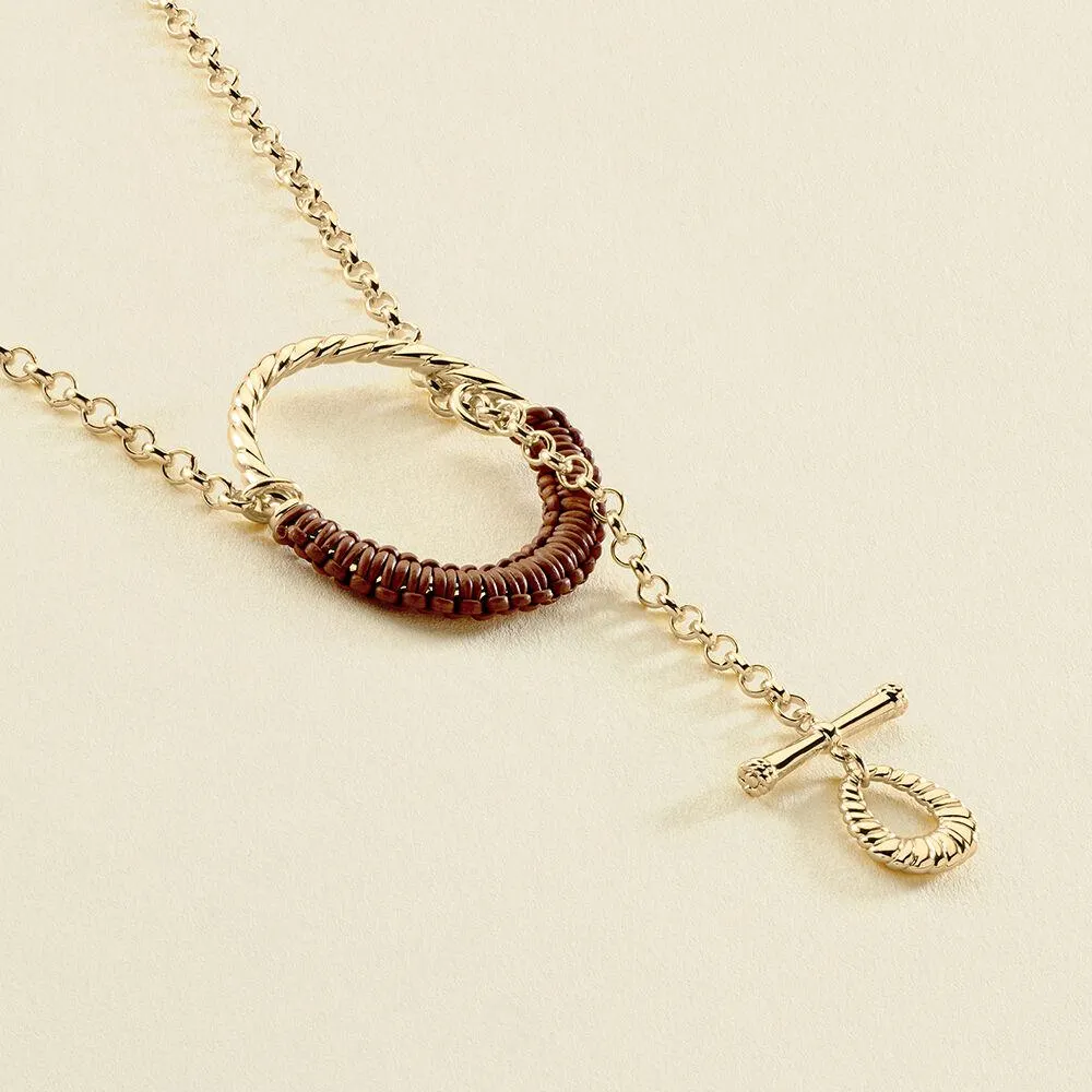 Collar largo TWIGGY - oro / camello