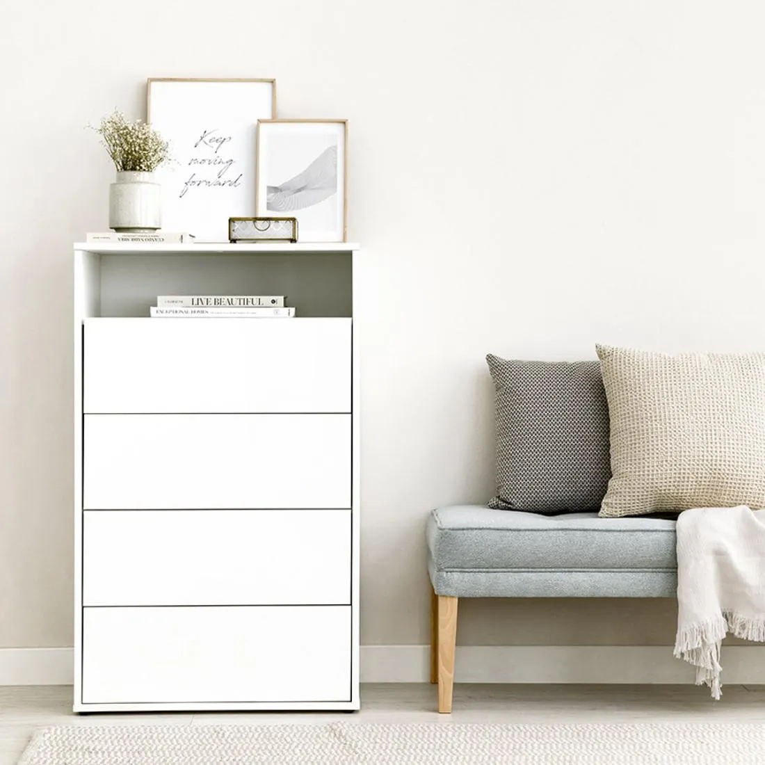 Sinfonier blanco 4 cajones