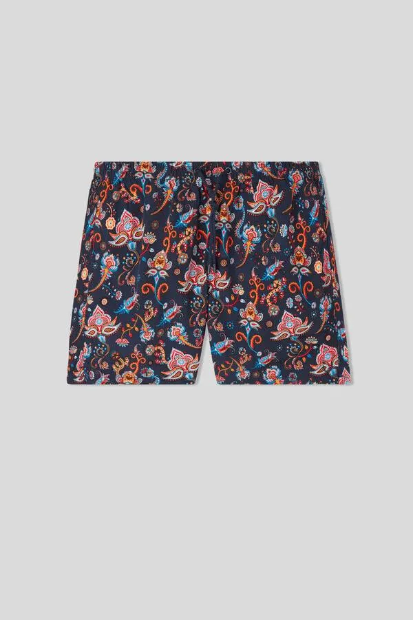 Swim Trunks with Paisley Print