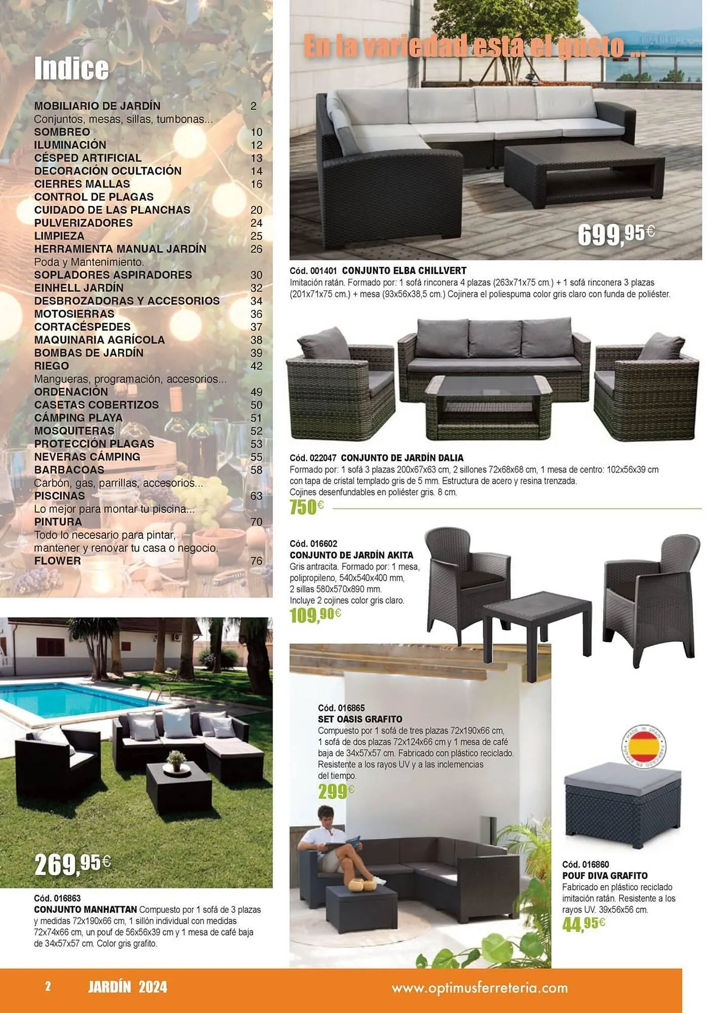 Catálogo de Folleto Optimus 21 de marzo al 31 de agosto 2024 - Página 2