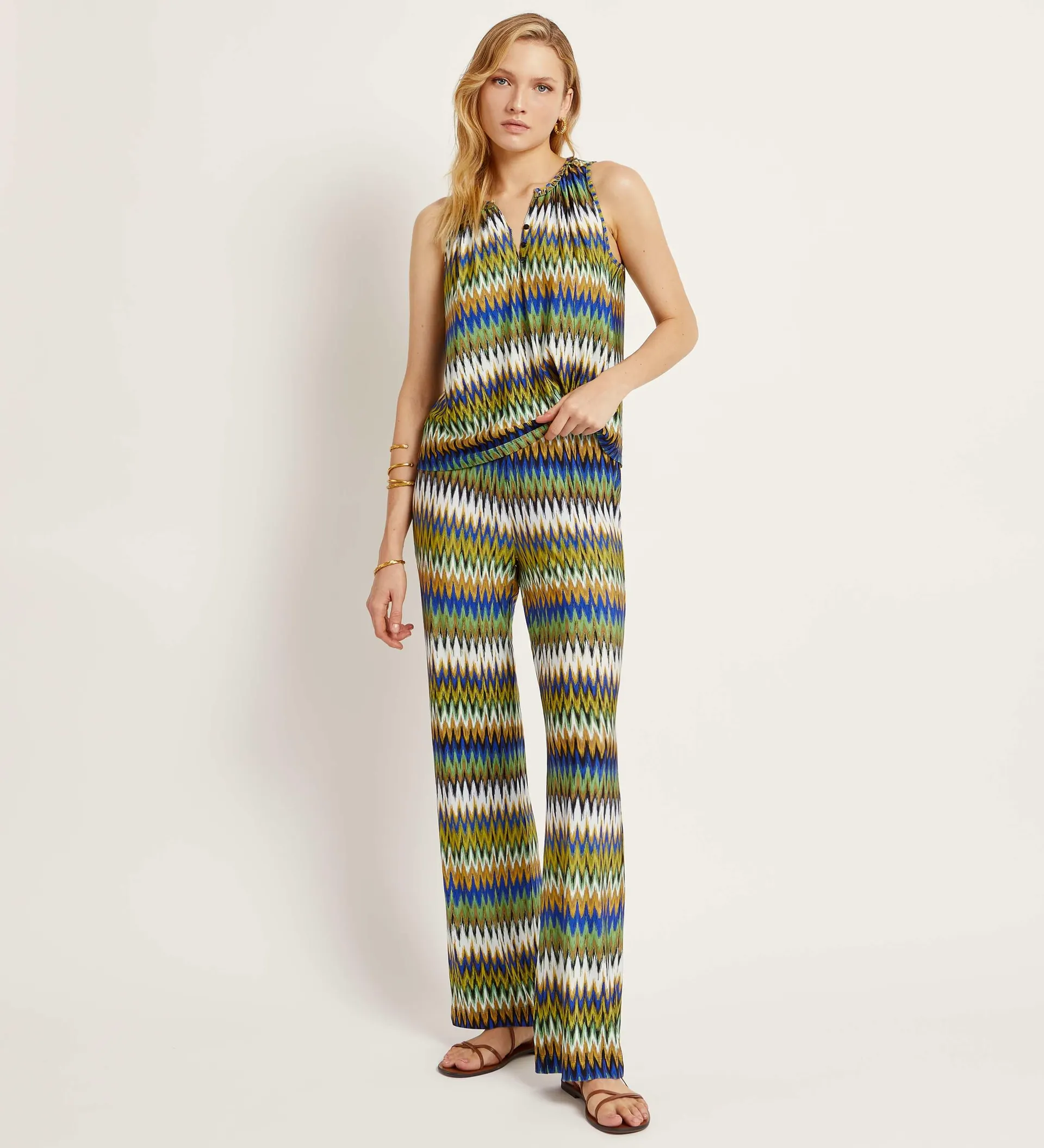 Pantalón elástico estampado