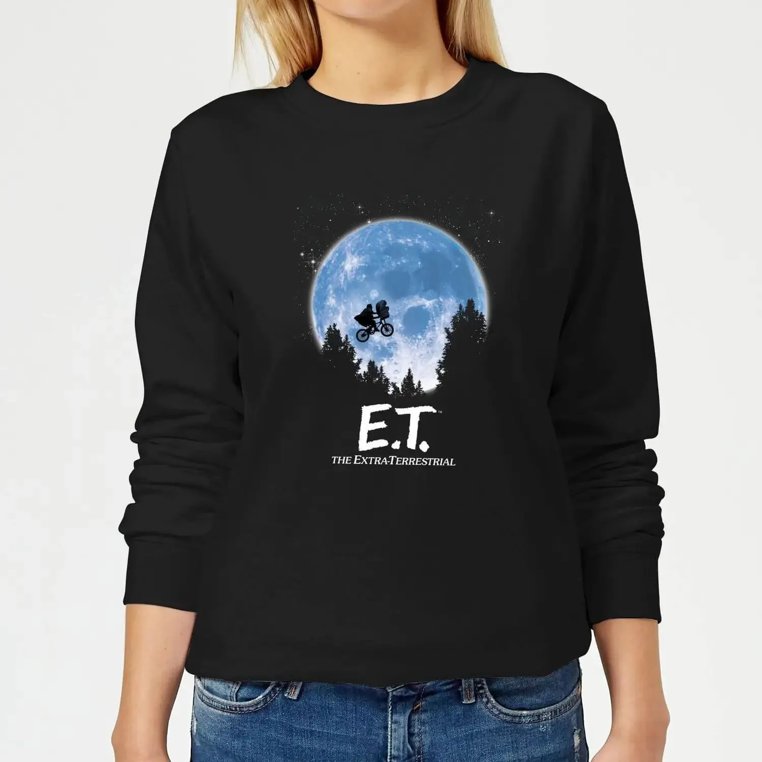 Sudadera E.T. el extraterrestre Luna - Mujer - Negro