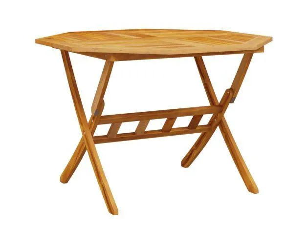 vidaXL mesa de jardín plegable madera maciza de acacia ø110x75 cm