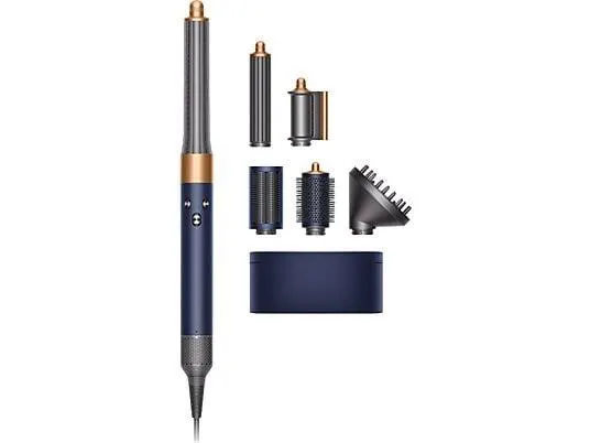 Moldeador - Dyson Airwrap™ Complete Long Volumise, Riza. Da forma. Alisa y elimina el encrespamiento, Azul/Cobre