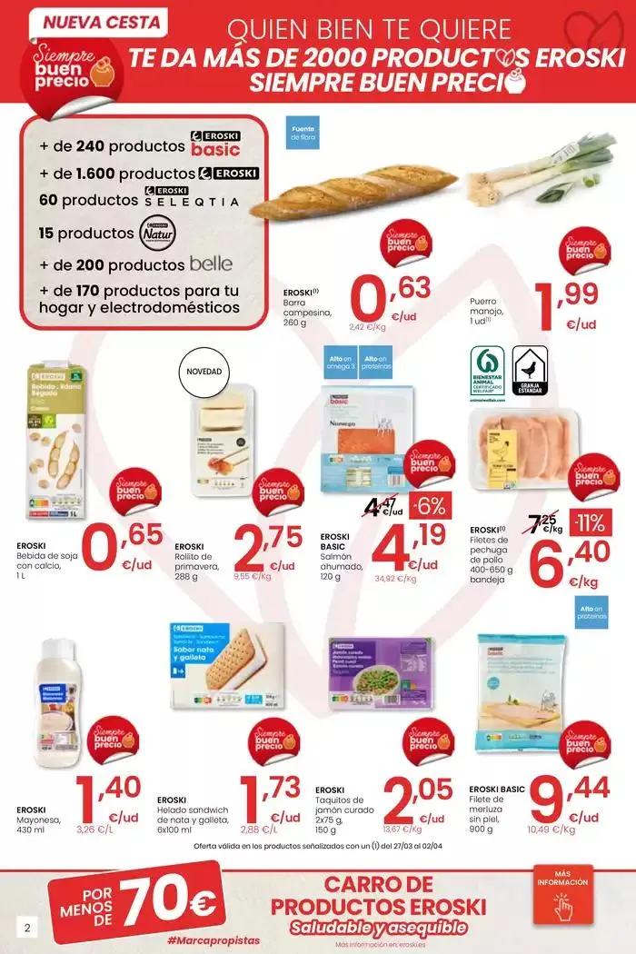 Catálogo de Precio más bajo SUPERMERCADOS EROSKI 27 de marzo al 8 de abril 2025 - Página 2