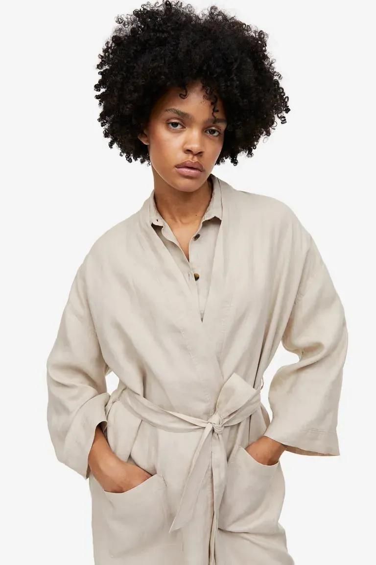 Albornoz en lino lavado