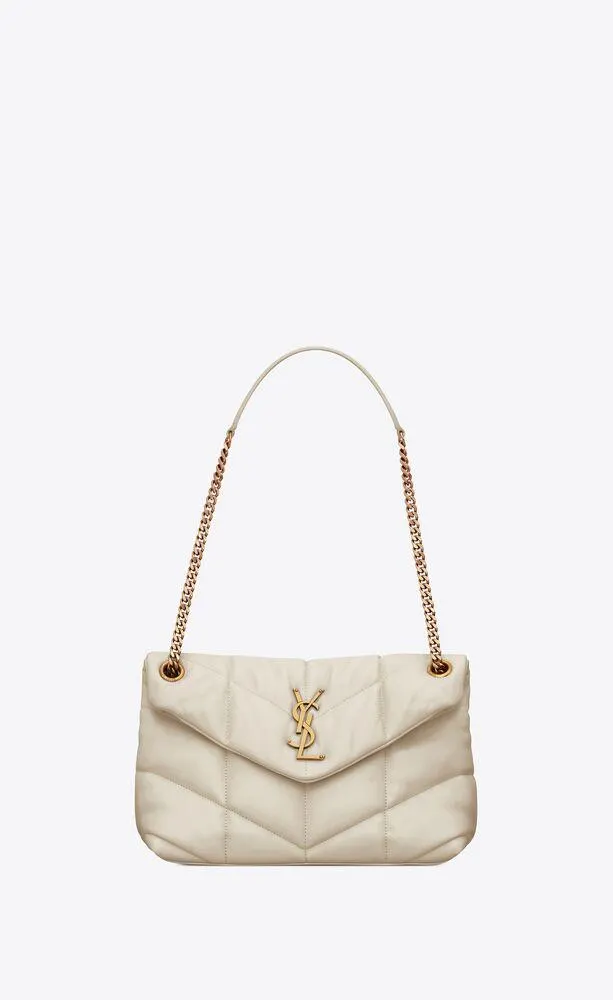 puffer pequeño de napa acolchada