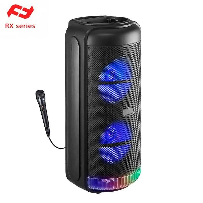 Altavoz Big Qubit RX-8228 20W 2400mAh Bluetooth función karaoke con micrófono+luces LED 59 cm