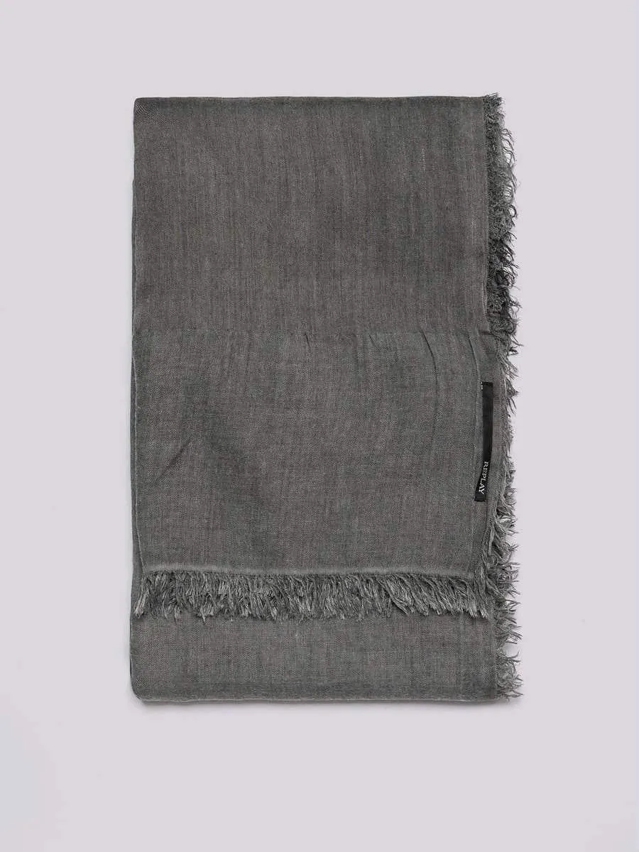 Bufanda desflecada de mezcla de viscosa.