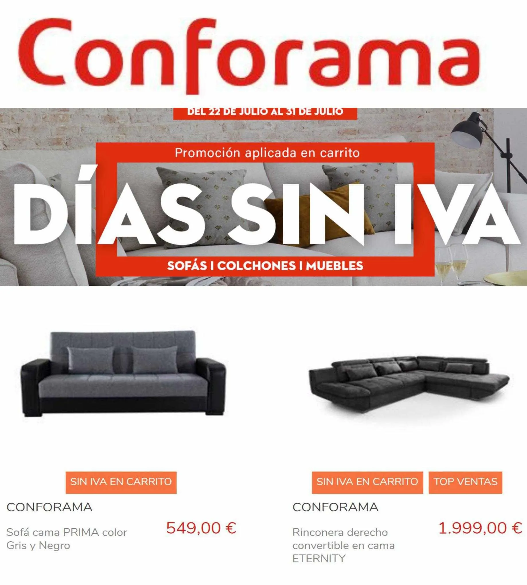 Catálogo de Catálogo Conforama 20 de julio al 2 de agosto 2023 - Página 5