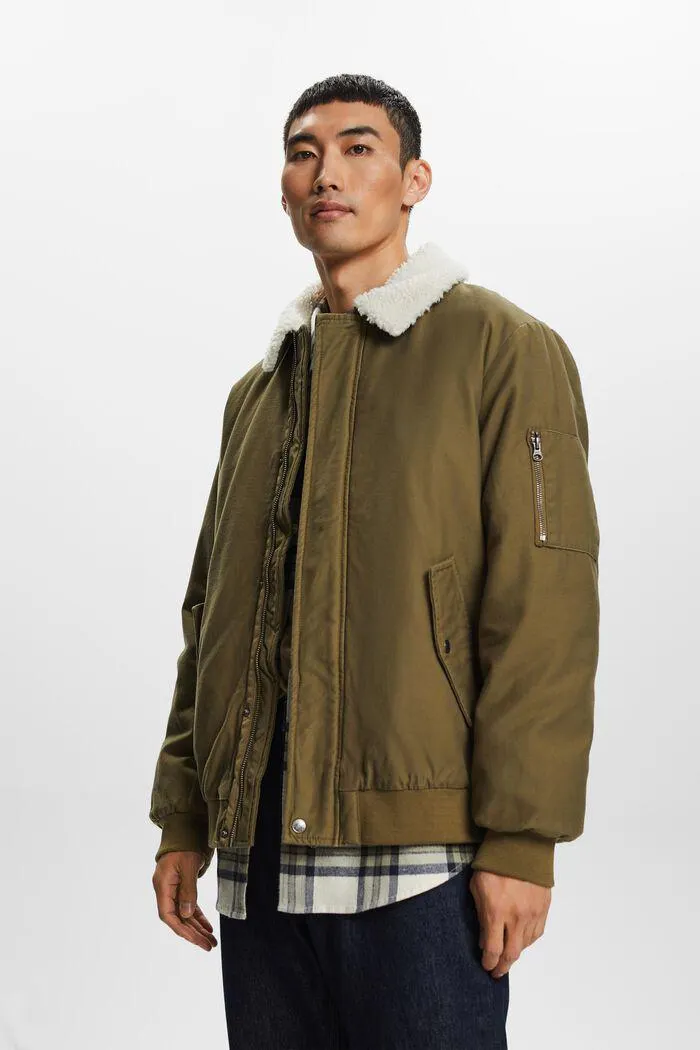 Cazadora bomber acolchada con forro polar