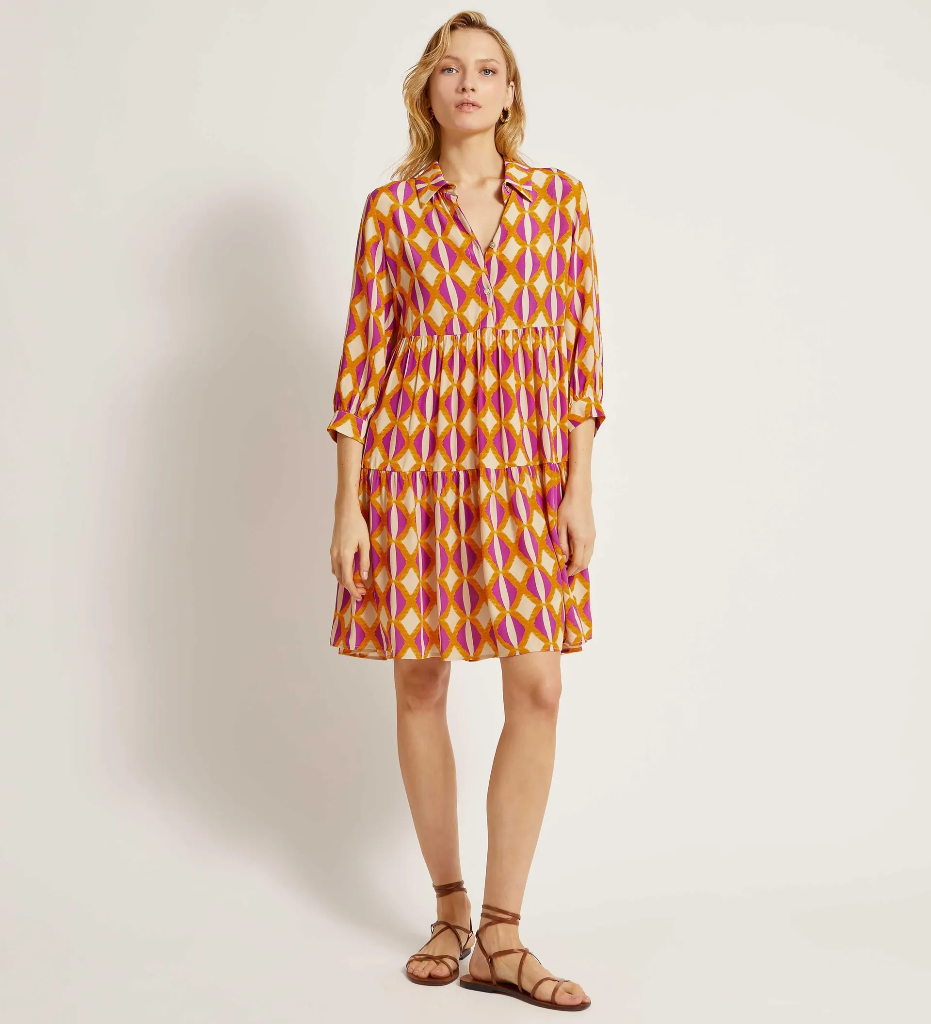 Vestido babydoll estampado