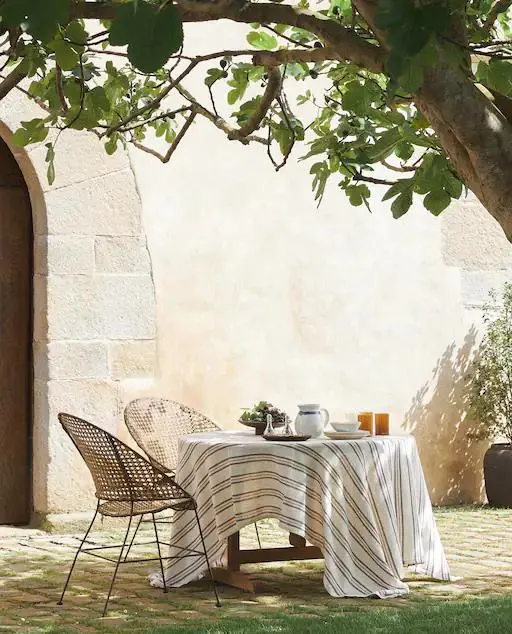 MANTEL LINO ALGODÓN RAYAS