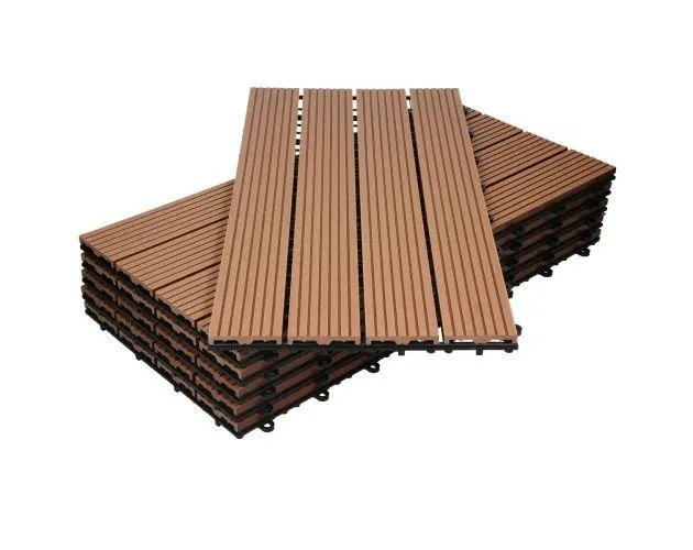 Baldosas de patio wpc de 6 piezas 60x30 cm ecd germany