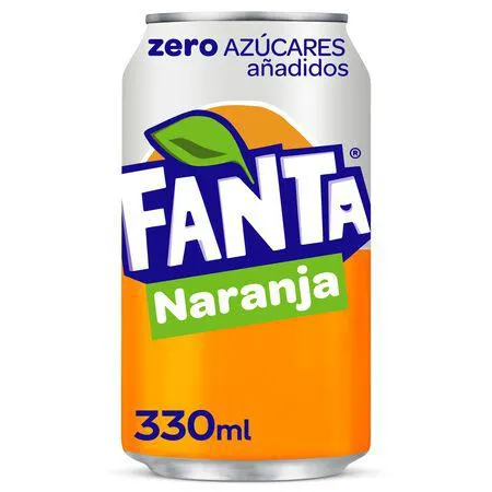 Refresco naranja Fanta lata 33cl zero