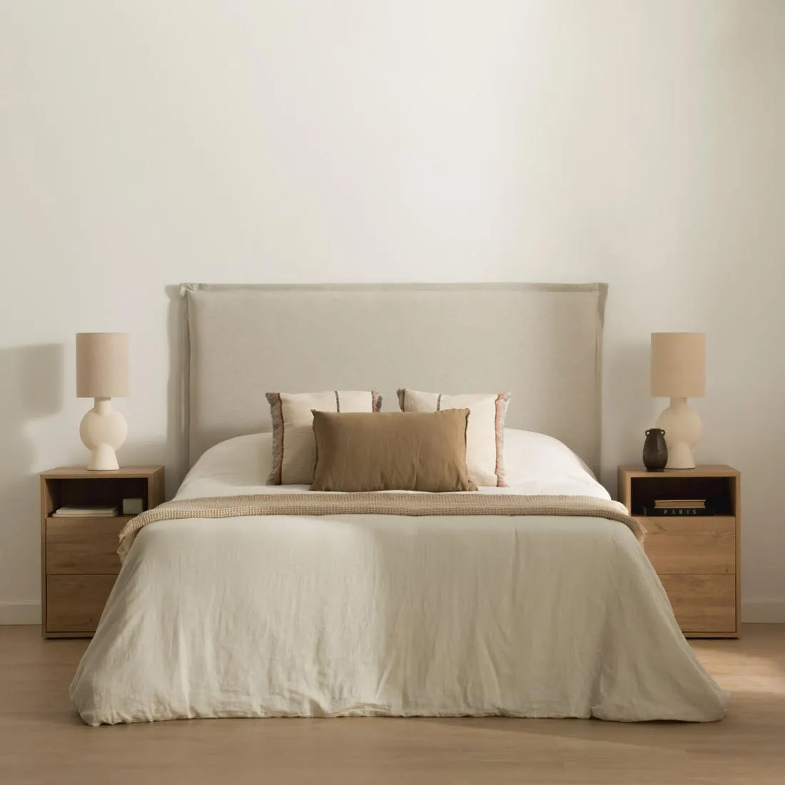 Cabecero tapizado 150/160 beige