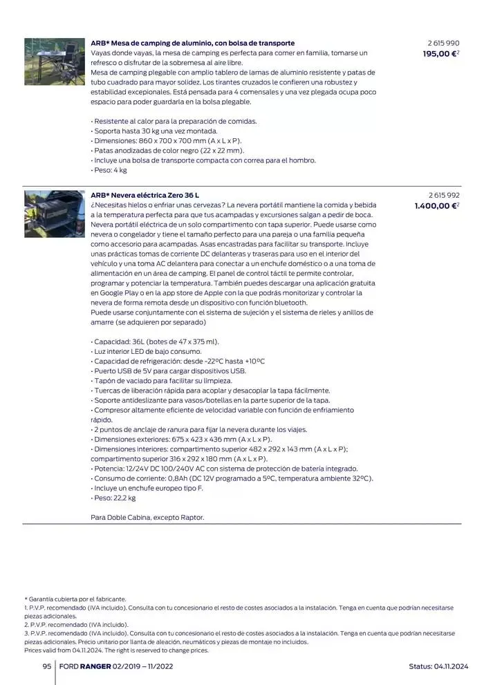 Catálogo de Ford de accesorios Ford Ranger 13 de noviembre al 13 de noviembre 2025 - Página 95