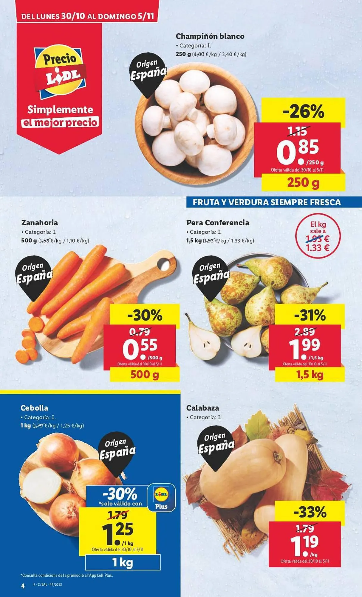 Catálogo de Folleto Lidl 30 de octubre al 5 de noviembre 2023 - Página 4