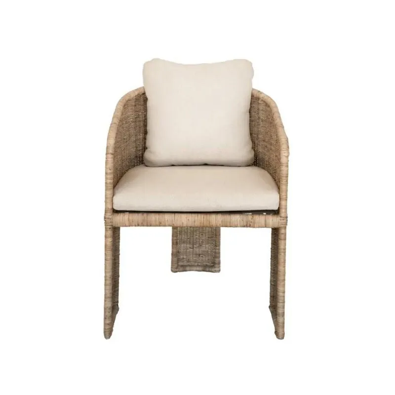 copy of Teak and rope dining chair with arms, Goa