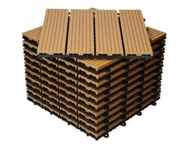 Baldosas de patio wpc de 11 piezas por 1m² 30x30 cm ecd germany