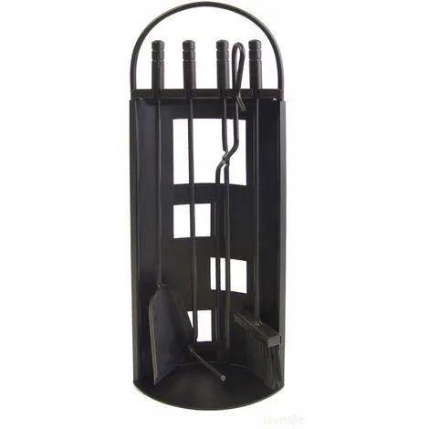 Juego Chimenea Cal. Utiles Negros Arco Chapa 4pz El Zorro 4