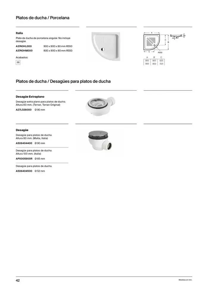 Catálogo de Platos de Ducha, Bañeras y Mamparas 9 de enero al 31 de diciembre 2025 - Página 44