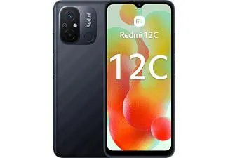 Móvil - Xiaomi Redmi 12C, Negro, 128 GB, 4 GB RAM, 6.71" HD+ Dot Drop display, MediaTek Helio G85, 5000 mAh, Android