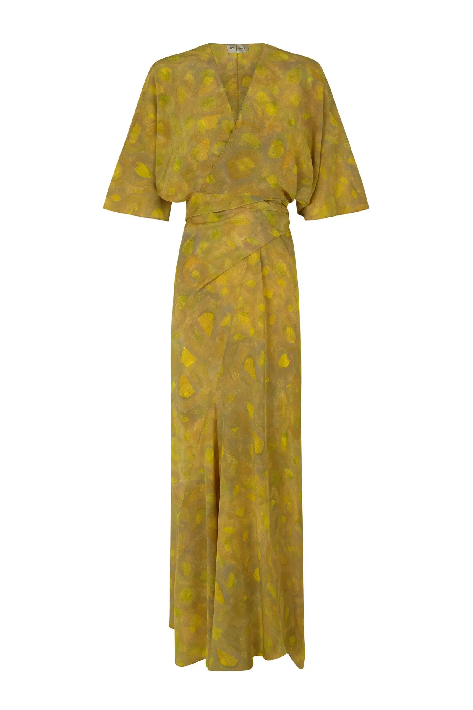 Liliana, vestido en seda estampada lima print