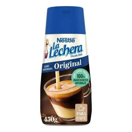 Leche condensada La Lechera 450g sirve fácil