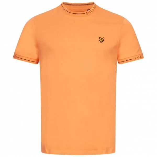 Lyle y Scott Branded Ringer Hombre Camiseta TS1419V-W324