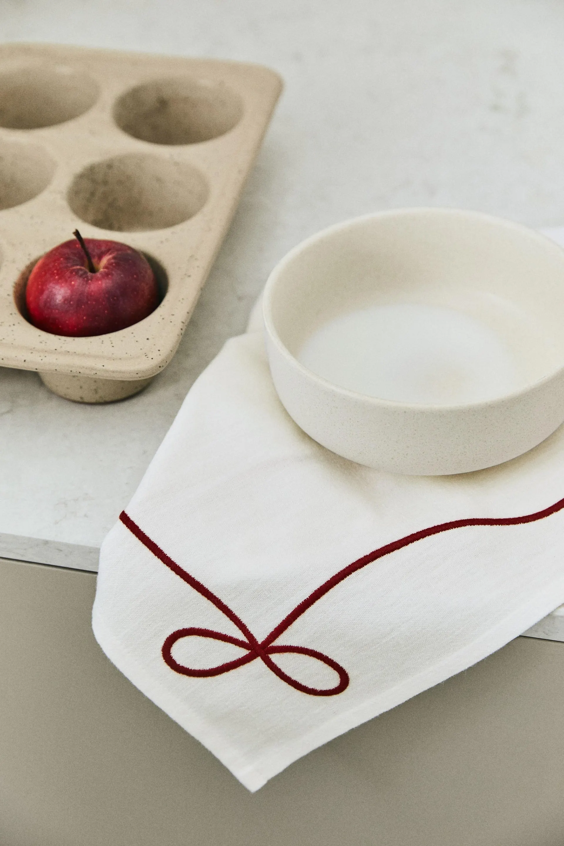 Paño de cocina bordado