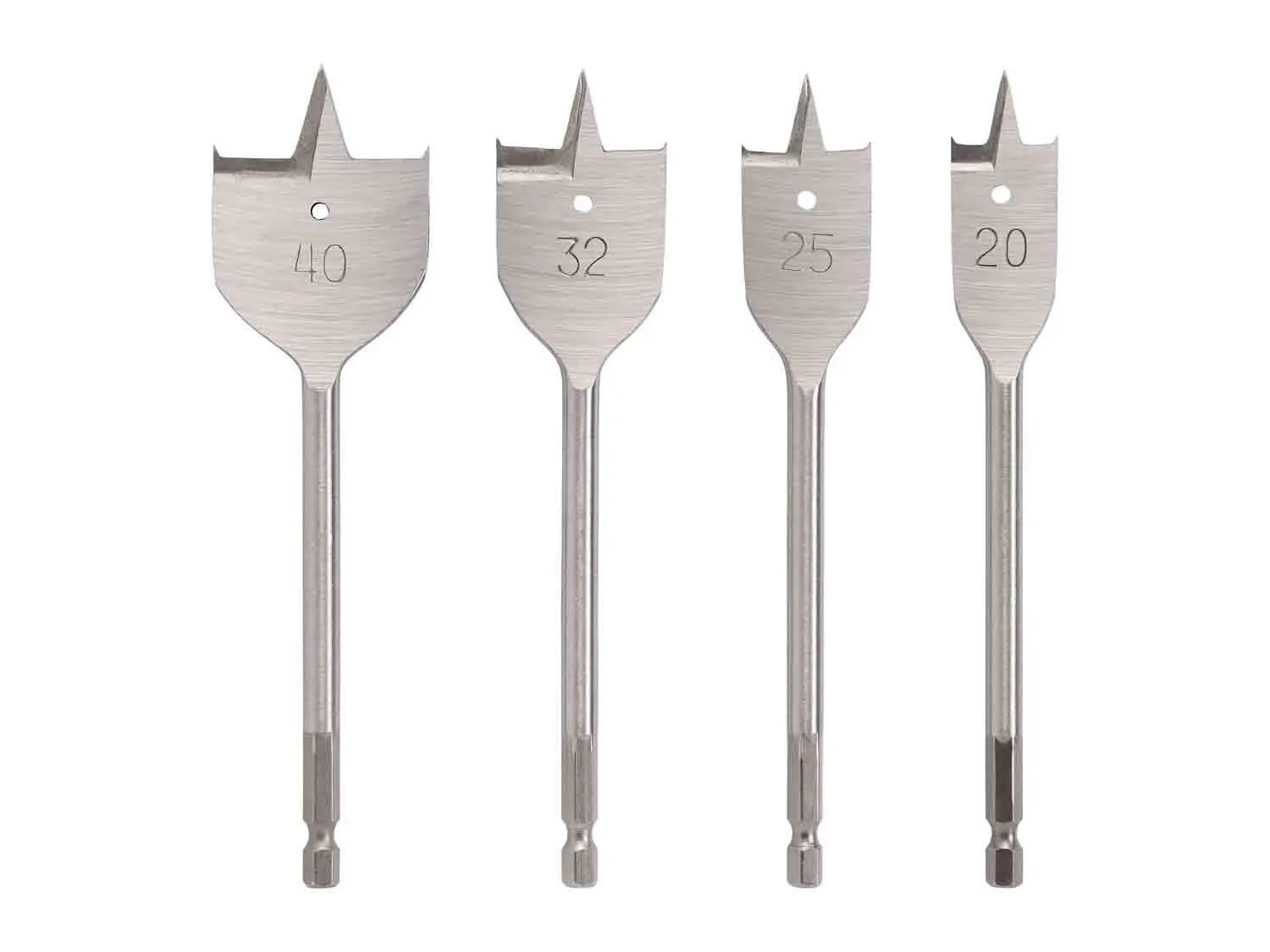 Set de brocas fresadoras planas 4 pzs