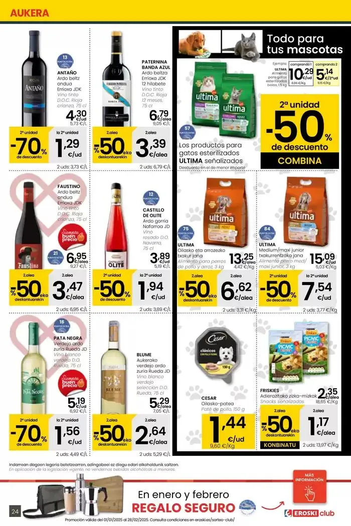 Catálogo de 2000 produktu baino gehiago, BETI PREZIO ONEAN EROSKI CENTER 30 de enero al 11 de febrero 2025 - Página 24