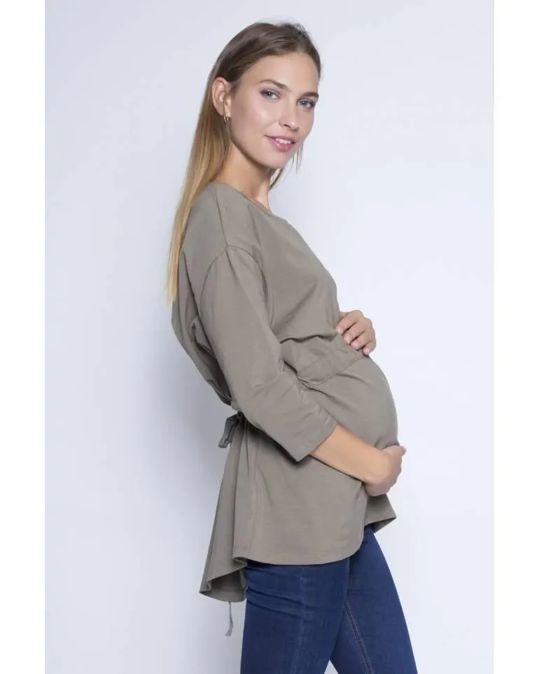 CAMISETA PREMAMÁ OVERSIZED MANGA 3/4