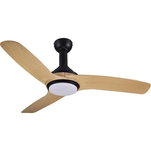 Ventilador de techo con luz Hormias DC 3 aspas 132 cm madera