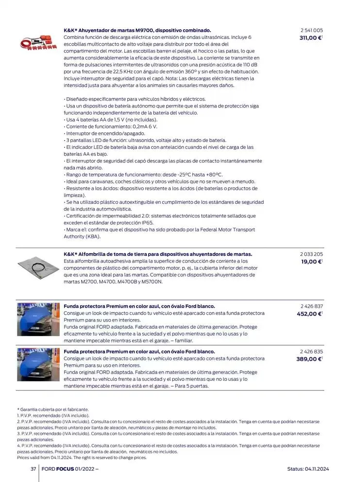 Catálogo de Ford de accesorios Focus 13 de noviembre al 13 de noviembre 2025 - Página 37