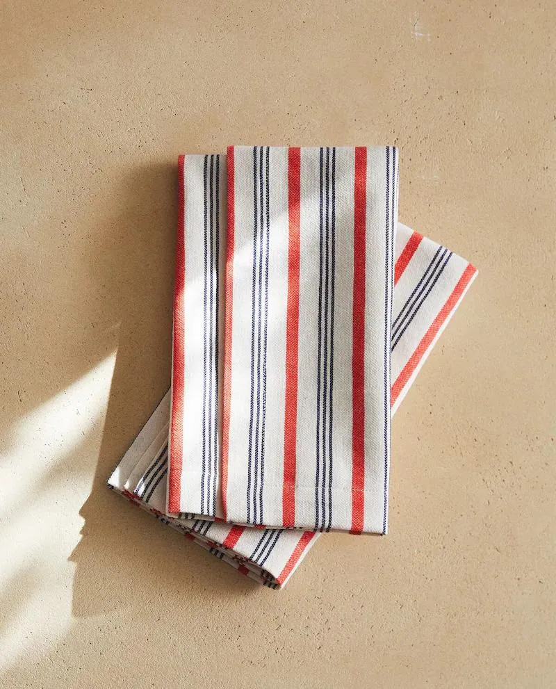 SERVILLETAS ALGODÓN JACQUARD RAYAS (PACK DE 2)
