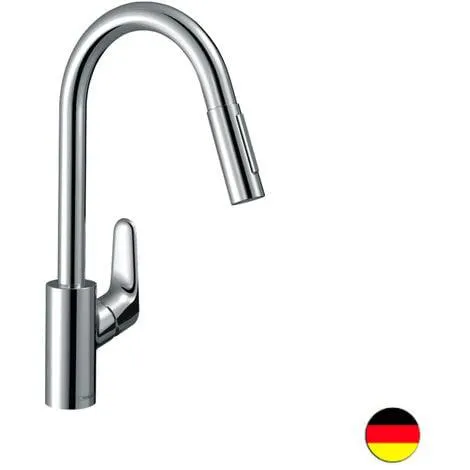 HANSGROHE Focus M41 240 mezclador de cocina con ducha extraable de 2 chorros, cromo