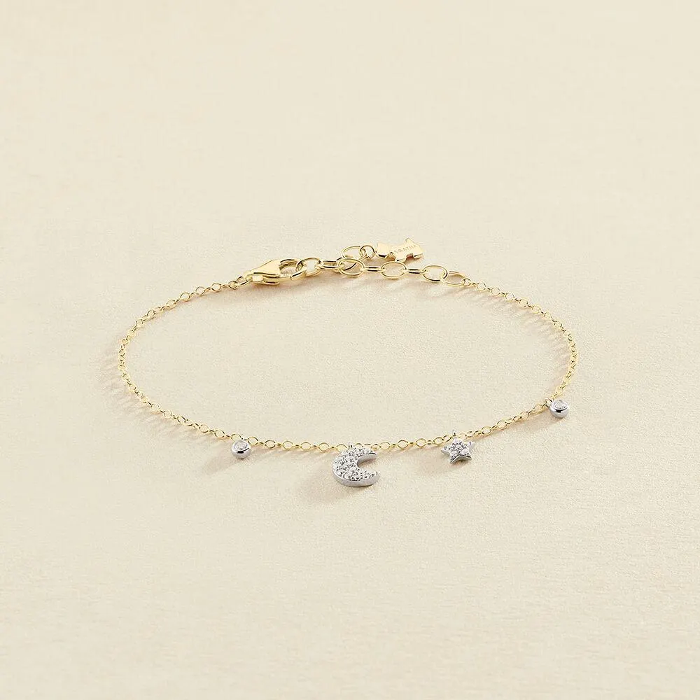 Pulsera de cadena SARA - Plata / Oro