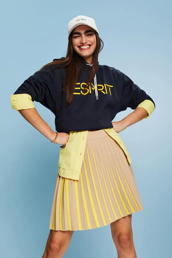 Minifalda de punto plisado