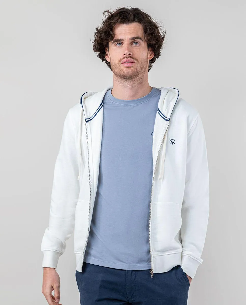 Sudadera Zipper Garment Dyed Crudo