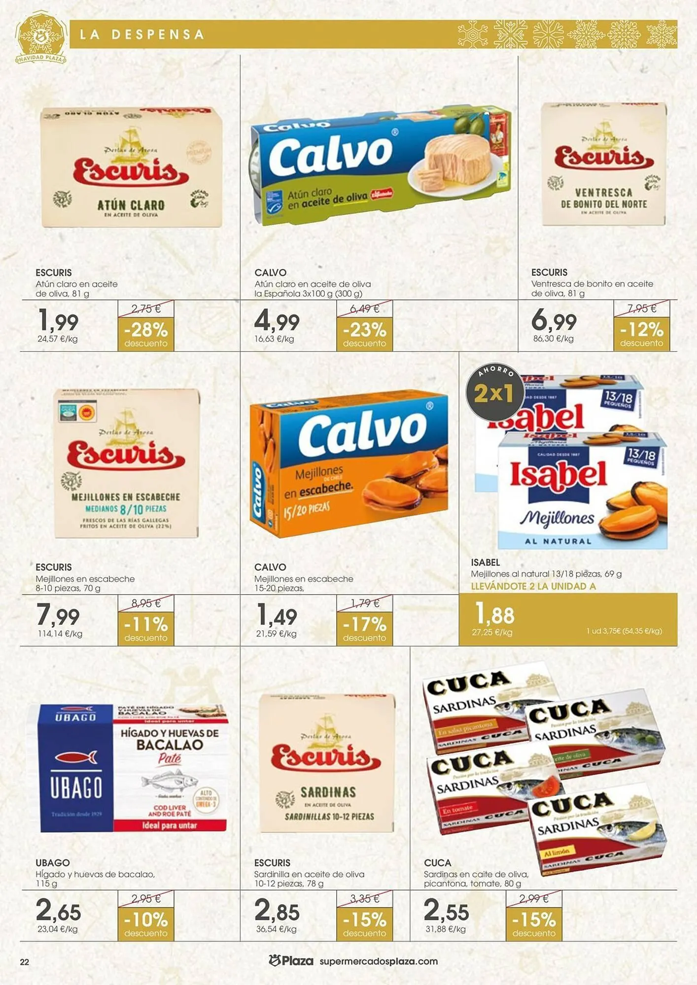 Catálogo de Folleto Supermercados Plaza 18 de diciembre al 7 de enero 2026 - Página 22