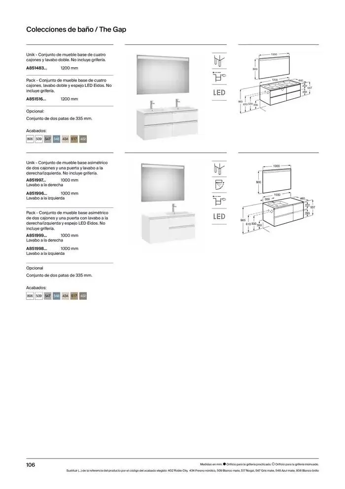 Catálogo de Colecciones de Baño, Muebles y Accesorios 9 de enero al 31 de diciembre 2025 - Página 108