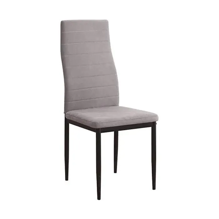 Silla de Comedor de Tela Marengo con Patas Negras YURI