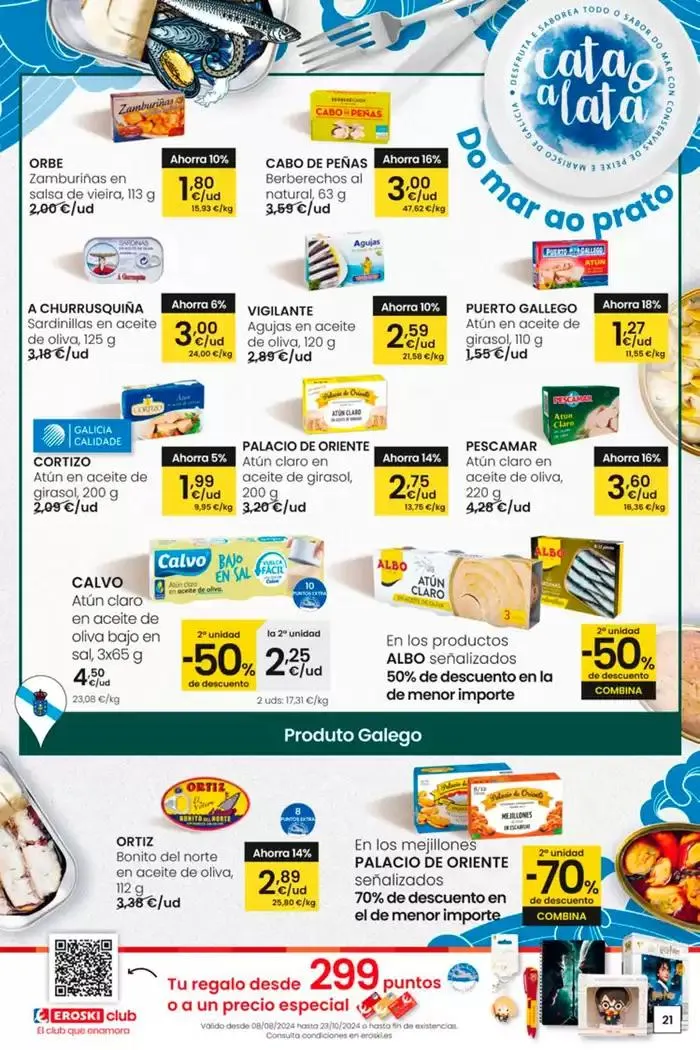 Catálogo de Sempre a bo prezo EROSKI 26 de septiembre al 8 de octubre 2024 - Página 21